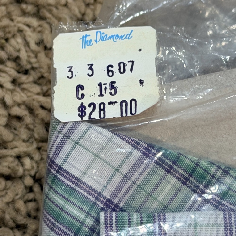 GANT Teal Plaid Blazers Oxford Button Down Shirt Size 16/33 NWT Vintage - Picture 7 of 7